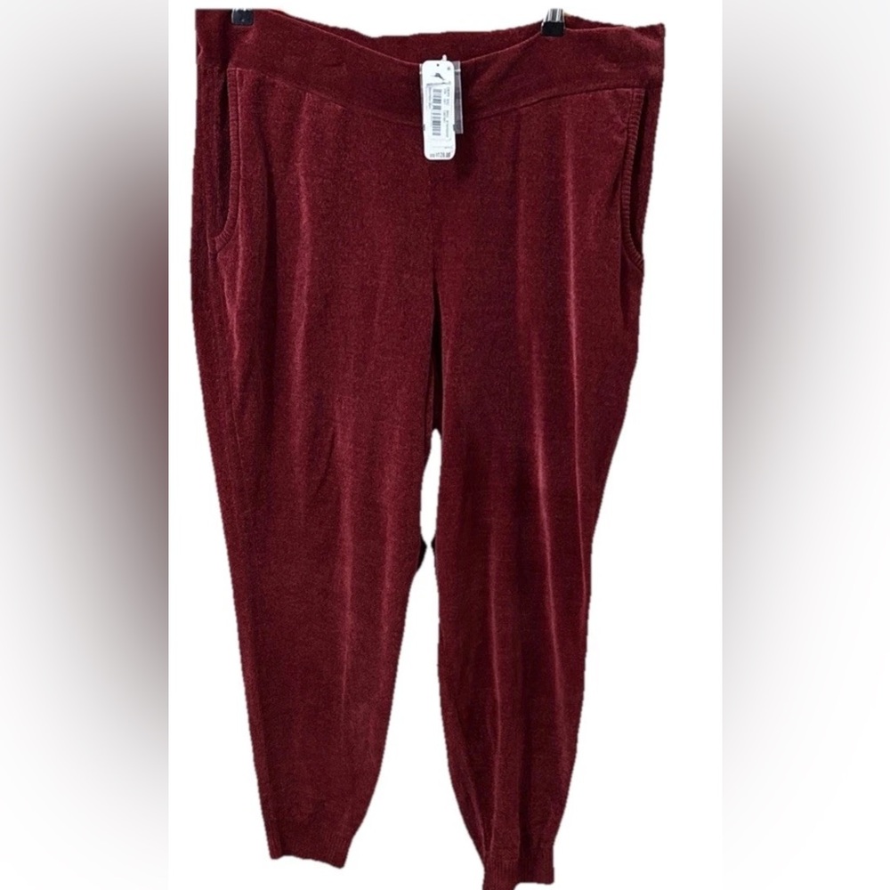 Tommy Bahama Women XL Island Soft Jogger Pants Burgundy Stylish Comfy Casual NEW